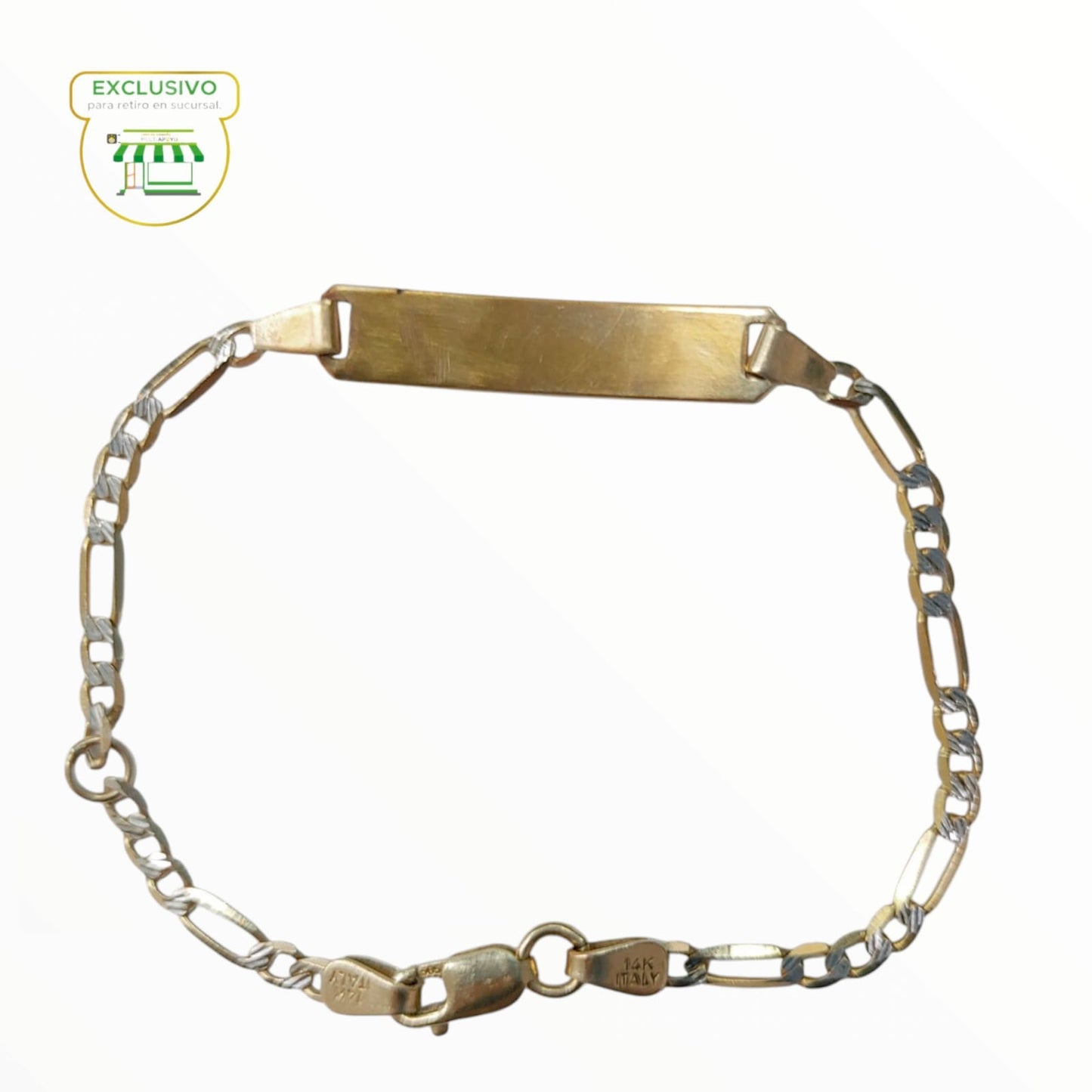 ORO ESCLAVA PLACA LISA